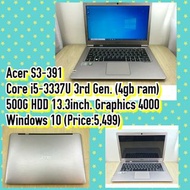 Acer S3-391Core i5-3337U