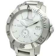 Baume & Mercier CAPE Date 65367，男士不鏽鋼自動腕錶，銀色錶盤和銀色錶帶，已檢修
