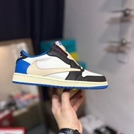 Low cut "Fragment" blue white travis scott oem Sneakers men with box