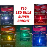 MOTORCYCLE T10 LED BULB COLOURFUL METER BULB 12V YELLOW GREEN ICE BLUE WHITE RED