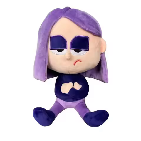 25cm Duolingo Purple Girl Cartoon Animation Cute Stuffed Girl Plush Toys A Birthday Gift for Childre