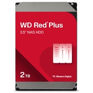 Western Digital 2TB WD Red Plus NAS Internal Hard Drive HDD - 5400 RPM, SATA 6 Gb/s, CMR, 128 MB Cac