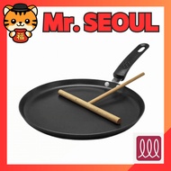 [BELLA CUISINE] 25cm Crepe & Pancake Pan with Wooden Spreader – Non-Stick Tortilla Pan