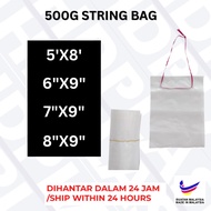 500 GRAM String Bag 5x8 6x9 7x9 8x9 Kari Bag Curry Bag Food Bag Take Away