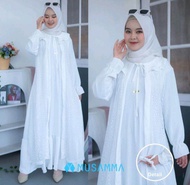 GAMIS TERBARU 2026 SIMPLE ELEGAN MAYRA DRESS BAHAN CRINGKLE Mix Brokat Malika / GAMIS Remaja kondan