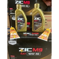 ZIC M9 ENGINE OIL 10W-40 4AT FULLY SYNTHETIC FREE GEAR OIL FOR ALL SCOOTER 1L&800ml