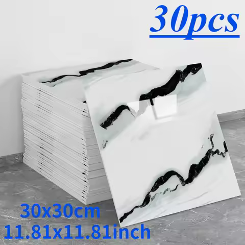 Peel and Stick Floor Tile Stickers Waterproof Vinyl Flooring Marble Vinyl Tiles for Kitchen Bedroom 