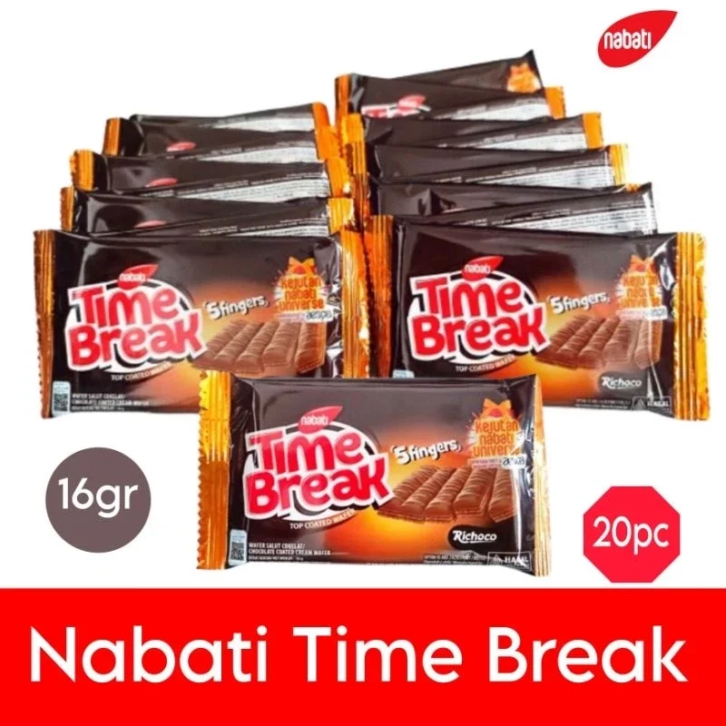 Time break nabati chocolate 5 fingers 1 pack (20pcs)