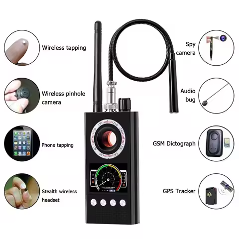 New K68 Multifunction Detector Mini Audio Spy Camera GSM Finder GPS Signal Lens RF Locator Tracker D