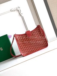 紫鑽🌟誠信商家🌟💜全新 Goyard Anjou PM 紅色 Goyardine帆布 單肩包