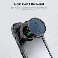 HD 18mm 100° Wide Angle Lens for Phone Cage Rig with 17mm Lens Adapter 0.5X Magnification
