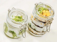 花茶杯 密封罐玻璃 儲物罐 蜂蜜檸檬 食品罐頭  醃製罐