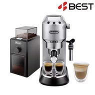 DeLonghi Dedica Deluxe Espresso Machine EC685M + Burr Black Coffee Grinder KG79