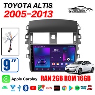 AO จอแอนดรอย Toyota Altis 2008-2013 จอแอนดรอยด์ติดรถยนต์ เครื่องเสียงรถยนต์ IPS มีให้เลือก Android G