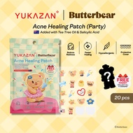 Yukazan x Butterbear Hydrocolloid Acne Healing Patch 20s แผ่นแปะสิวหมีเนย
