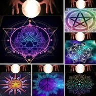 Astrology Moon Butterfly Flower Tarot Card Table Cloth, Altar Card Mat, Witchcraft Astrology Supplie