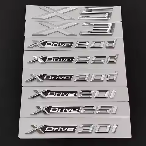 3D ABS XDrive 20d 23d 25d 30d 35d 40d 45d 50d 55d 20i 25i 30i GT X1 X3 X5 X6 Car Rear Trunk Emblem S