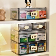 New Transparent Medicine Box Household Large-Capacity Home Version Multi-Layer Storage Box Free Comb