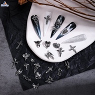 Durable Vintage Nail Art Accessories Nail Supplies And Manicure Tools High-quality Materials Skull Nail Art Accessories Rhinestones/Accents Horror Jewelry