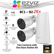 EZVIZ BC1 B2/B3 2K+ 4MP Wireless WIFI Battery-Powered Camera Kit with Base