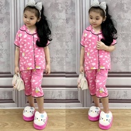 Pyjamas Button Girls, Pyjamas Girls, Baju Tidur Budak Perempuan, Baju tidur Butang, Pyjamas Button, 