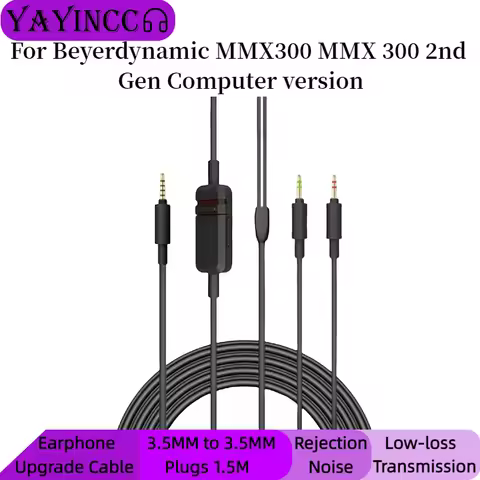 YAYINCC Replacement Computer version earphone cord For Beyerdynamic MMX300 2nd Gen Gaming Headsets W