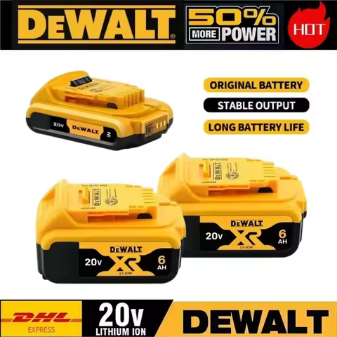 100% Original DEWALT Battery 20V 6AH High Performance Rechargeable Lithium-ion Battery For DCBL722/D