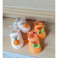 HANDMADE PUMPKIN CARROT BABY SHOES/LABU BABY SHOES/CUTE BABY SHOES/BABY SHOES/WORTTEL SHOES/CUTE SHO
