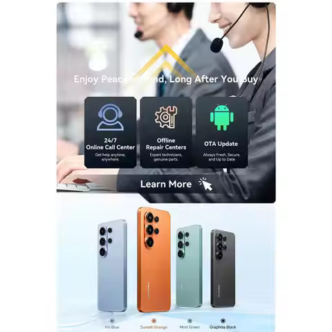 Blackview WAVE 10 Smartphone 8GB+128GB 6.88'' Display 32MP Camera 5000mAh Android 16 Unisoc UMS9230E