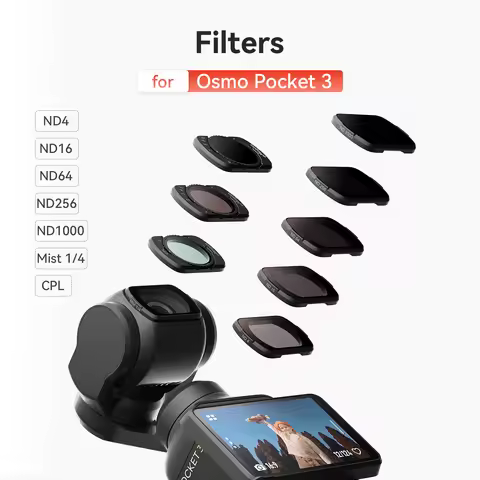 Pocket 3 Adjustable Lens ND Filter CPL ND4 ND16 ND64 ND256 ND1000 Magnetic Lens Filter Set For DJI O