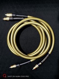 美國 Cardas hexlink golden 5-C  黃金版5 C    發燒級RCA過機線 （ 1.5m  x2 )，信號遞送線