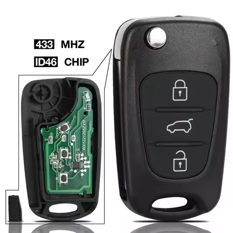 jingyuqin 433.91MHz Chip ID46 Remote Car Key for Kia Sportage K2 K3 K5 Soul 3 Buttons Flip Folding K