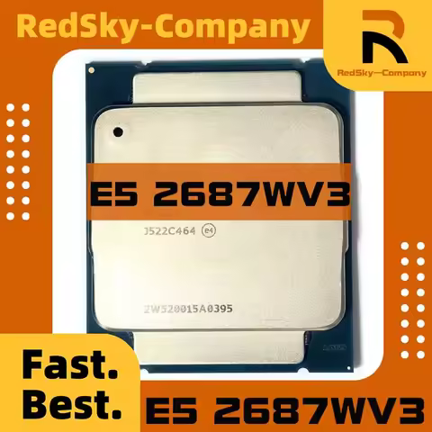 Used E5-2687WV3 E5 2687W V3 E5-2687WV3 E5 2687W V3 CPU 22nm 10 Cores 20 Threads 3.1GHz 25MB 160W LGA