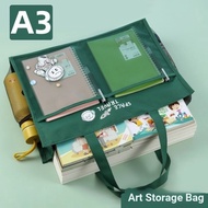 A a3 Portable Art Bag 8 Open Art Tote Bag File Bag Art Student Special Storage Bag Xiaokang Class Le