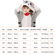 Áo Liền Quần Mèo Kigurumi Trẻ Em Pajama Cô Gái Jumpsuit Động Vật Ngủ Tổng Thể Trùm Đầu Pajama