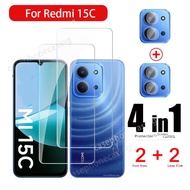 Screen Protector For Redmi 15 C 15C Redmi15C 4G 2025 Camera Protector 9H Glass 4in1 Tempered Glass C