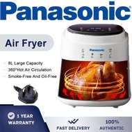 【Malaysia Spot】Panasonic Air Fryer 8L Large Capacity Non-Stick Air Fryer 1500W Multi-functional Air 