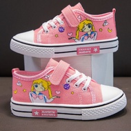 Girls' Canvas School Shoes (lovely princess image), Anti-Slip Shoes QN264