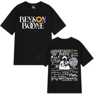 Baju t-shirt dua sisi Benson Boone American Heart Tour untuk lelaki dan wanita. Cetakan moden. Diper