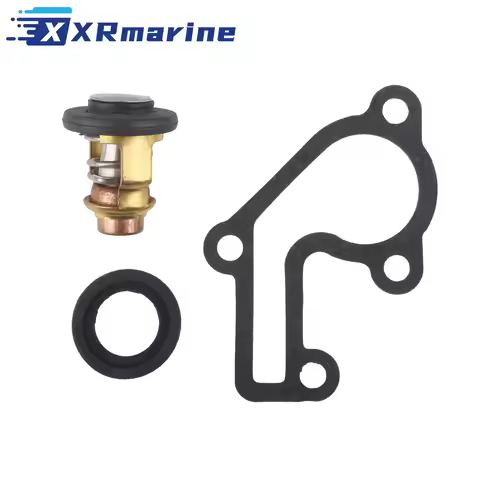 6E5-12411 50℃122℉ Thermostat 6E5-12411-20 W/ Gasket & Seal 682-12414-A1 for Yamaha 9.9 15 HP 9.9MSH 