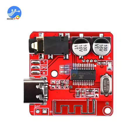 Type-C USB Mini Bluetooth 5.1 MP3 Audio Receiver Board Bluetooth MP3 Lossless Decoder Board Wireless