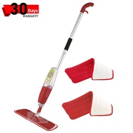 Easy Floor Cleaning Spray Mop w/ 2pcs Microfibre Cloth & Brush (WYL-09 Red)