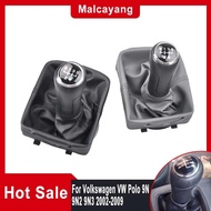 New Auto Manual 5 Speed⁬ Gear Shift Knob Black Grey Fast Delivery For Volkswagen VW Polo 9N 9N2 9N3 