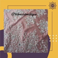 Kain tile payet cocok buat kebaya pengantin warna putih