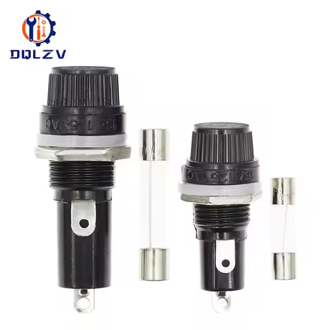 10PCS 5*20mm 6*30mm 250V Glass Fuse Holders 5x20 6x30 Insurance Tube Socket Fuse Holder For Insuranc