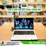 Laptop Asus Core i3 Ram 4GB HDD 1TB Second bekas