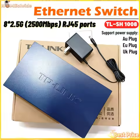 Original TL-SH1008 2500mbps Switch 2.5 Gigabit Network Switch Ethernet 2.5G Switch 2.5GBE RJ45 8-Por