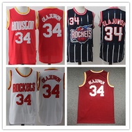 Houston Rockets No. 34 Ola Juwan Basketball Jersey Embroidered Jersey Retro Jersey
