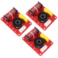 danglan-3 PCS 2-Way Speaker System Audio Crossover Filters Red Plastic Frequency Distributor