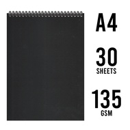 MASTERPRINT | DRAWING BOOK | WIRE-O PP SKETCH BOOK (A4 / A5 - 30 Sheets) ( 135gsm - Portrait / Lands